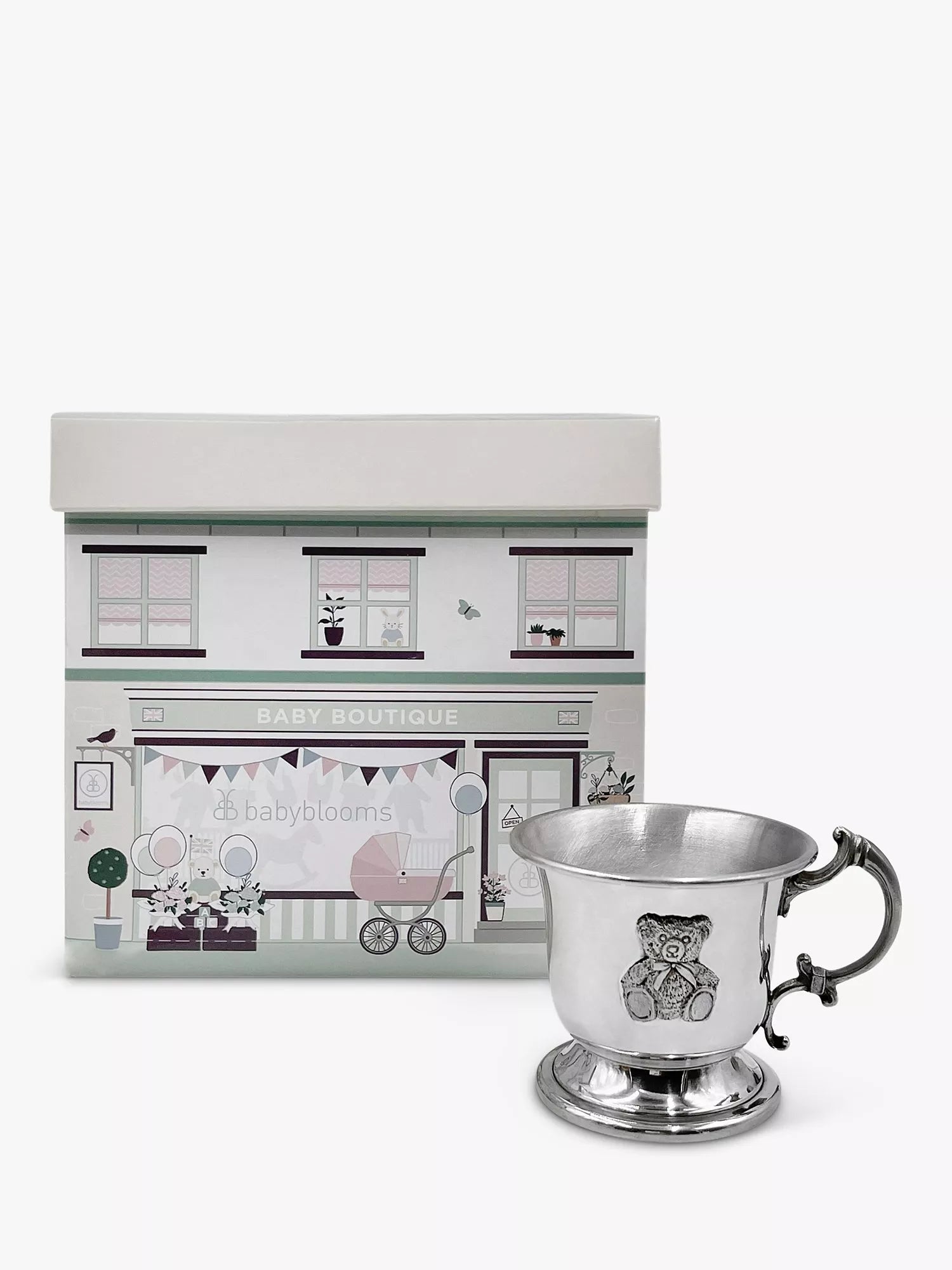 Babyblooms Christening Pewter Cup, Silver - McGrocer