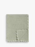 John Lewis Scalloped Cotton Baby Blanket, 100 x 80cm - McGrocer