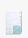 John Lewis Make Waves Crinkle Muslin Baby Blanket, 120 x 120cm - McGrocer