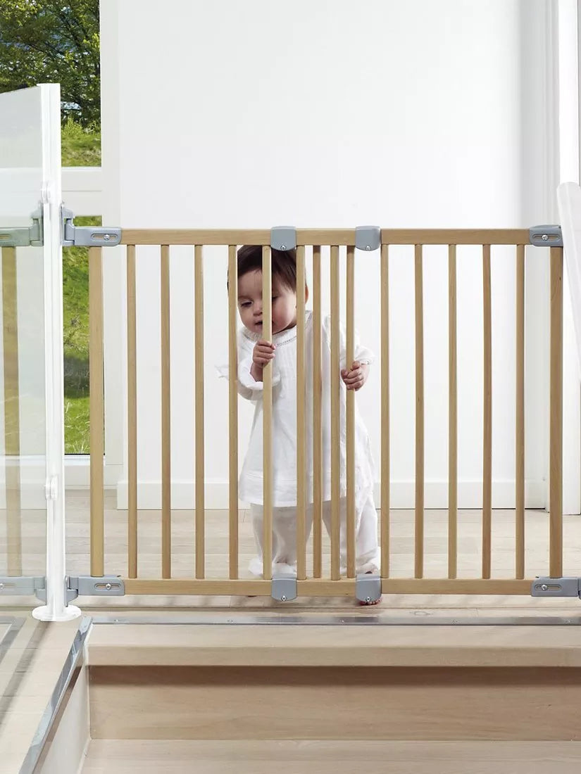 BabyDan Beechwood Flexifit Baby Safety Gate, FSC-Certified Wood - McGrocer
