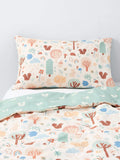 John Lewis Scandi Nature Toddler Pure Cotton Reversible Duvet Cover and Pillowcase Set, Multi - McGrocer