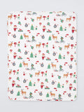 John Lewis Kids' Christmas Elf Sherpa Fleece Blanket, Multi - McGrocer