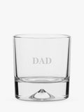 Dartington Crystal Dimple Dad Engraved Double Old Fashioned Glass Tumbler 285Ml Clear