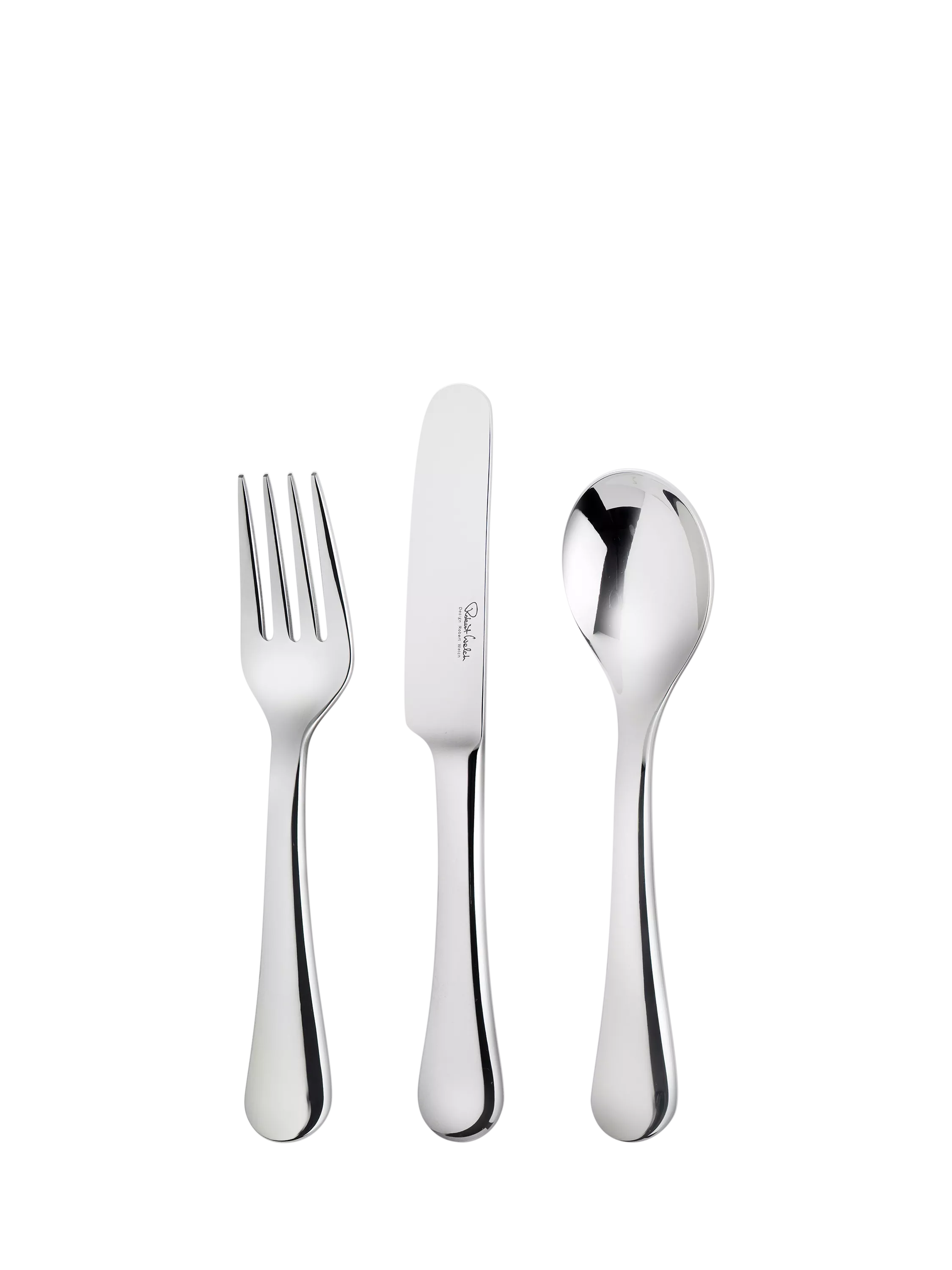 Robert Welch Radford Bright Stainless Steel Children's Cutlery Set, 3 Piece - McGrocer