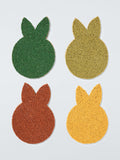 Beaded Rabbit Coasters Set Of 4
