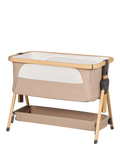 Silver Cross Lunar Bedside Crib, Oatmeal - McGrocer