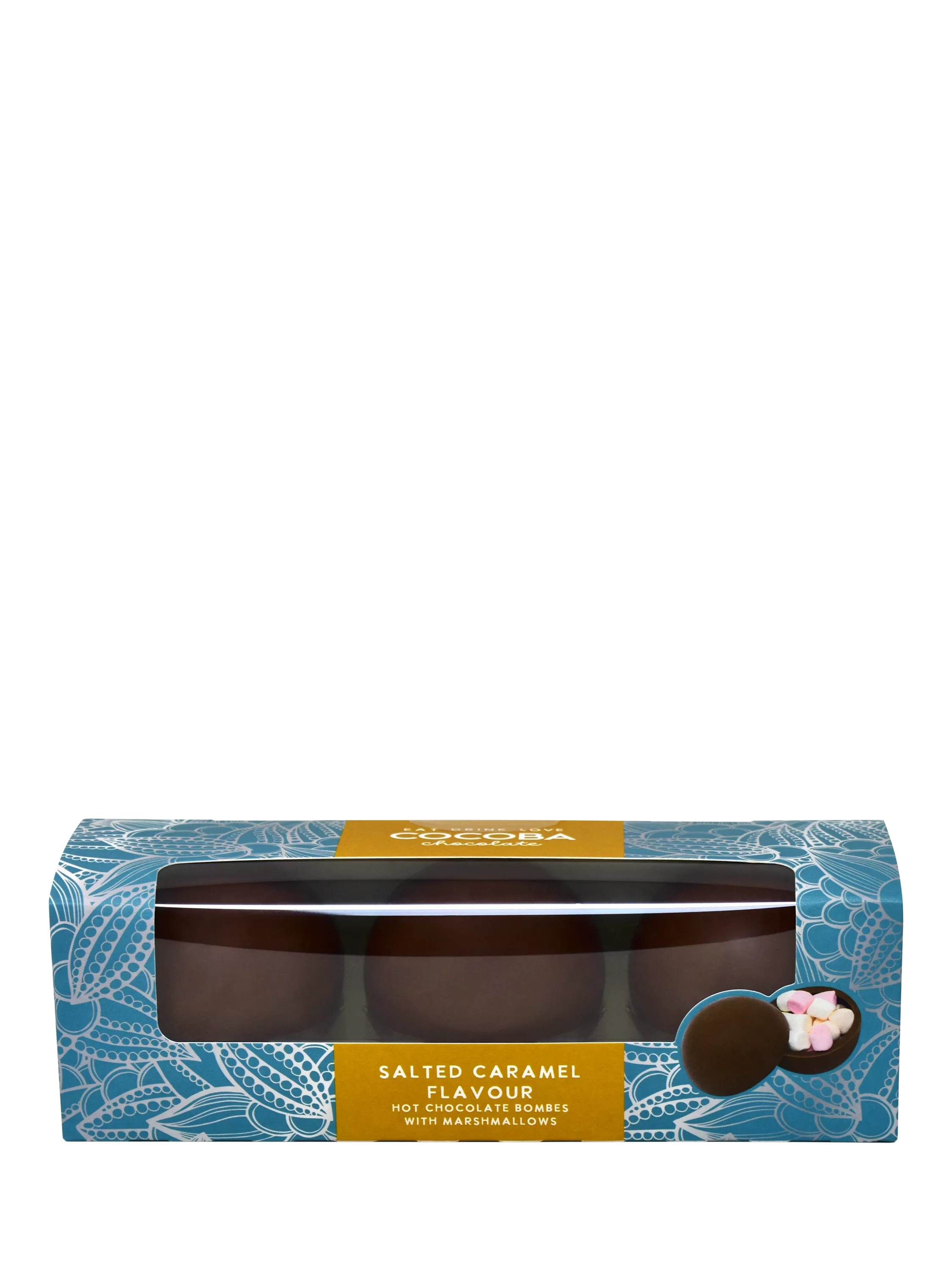 Cocoba Salted Caramel Hot Chocolate Bombes, Pack of 3, 150g - McGrocer