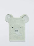 John Lewis Baby Elephant Towelling Mitt, Green - McGrocer