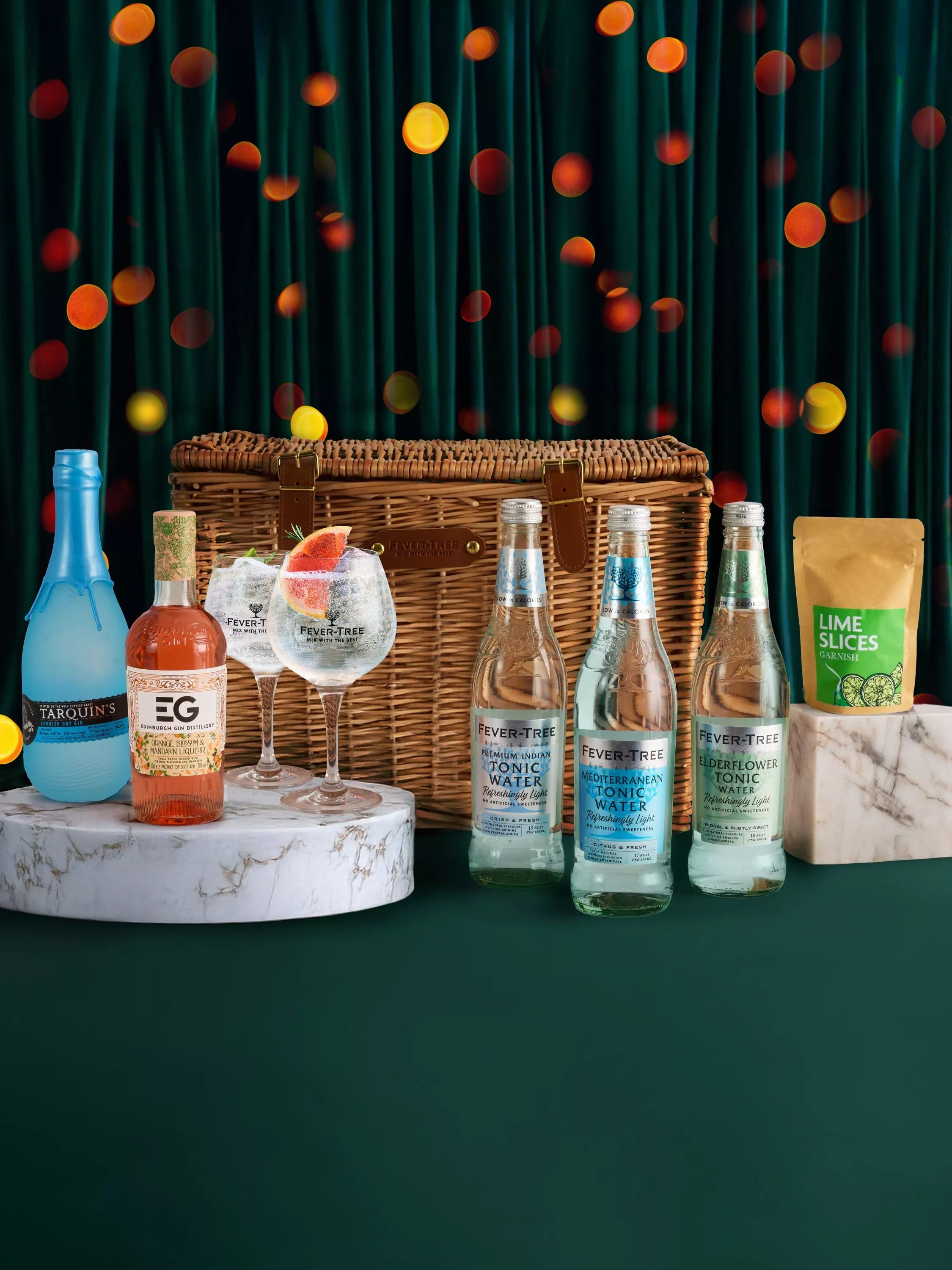 Fever-Tree Gin & Tonic Wicker Hamper - McGrocer