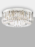 Dar Sigourney Crystal Flush Ceiling Light