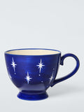 Footed Hand Painted Stoneware Teacup 400Ml Night Sky