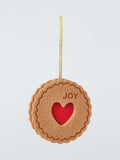 Heirloom Splendour Jam Heart Biscuit Felt Tree Decoration