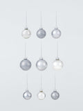 Glass Baubles Box Of 42 Silver