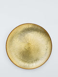 Glass Side Plate 21Cm Gold