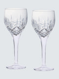 Royal Doulton Ashmere Crystal Cut Glass Wine Glass Set Of 2 250Ml Clear