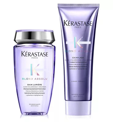 Kérastase Blond Absolu Shampoo and Conditioner Set, Routine for Blonde Hair, Formulated With Hyaluronic Acid, Duo Set - McGrocer