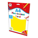 12 A4 Sheets Florescent Card - McGrocer