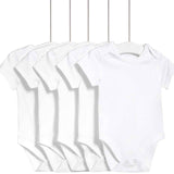 M&S Pure Cotton Bodysuits, Newborn, White