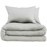 M&S Cotton Rich Bedding Set, Super King Size (6 ft), Silver Grey