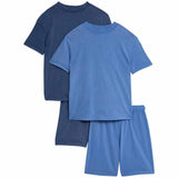 M&S Acid Wash Pyjamas, 11-12 Years, Blue