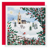 M&S Snow Church Scene Christmas Card