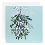 M&S For The One I Love Mistletoe Kisses Christmas Card