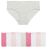 M&S Girls Cotton Rich Heart Knickers, 4-5 Years, Pink Mix