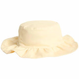 M&S Girls Frill Sun Hat, 18-36 Months, Pale Yellow