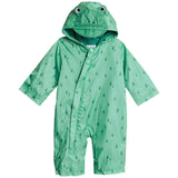 M&S Hooded Frog Puddlesuit, Green Mix 18-24 Months