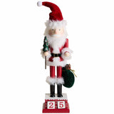 M&S Advent Father Christmas Nutcracker Decoration, Red