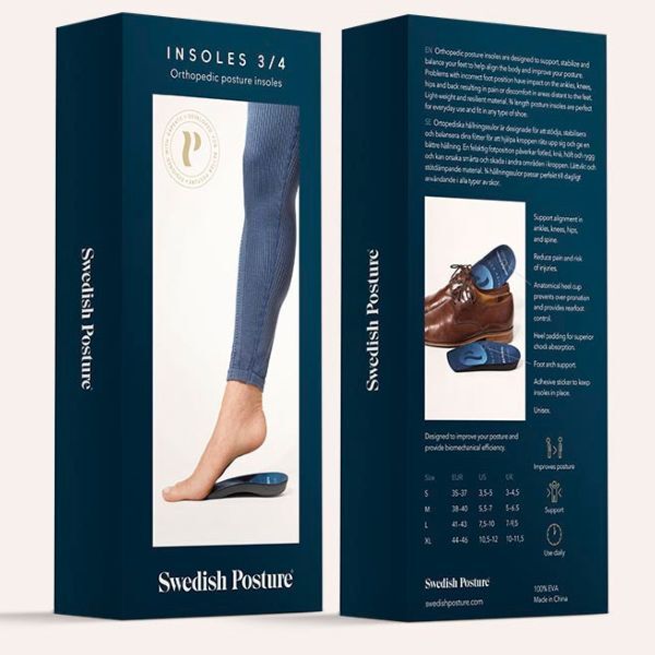 Swedish Posture Align 3/4 Orthopedic Insoles- UK 7-9.5 GOODS Superdrug