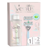 Gillette Venus For Pubic Hair & Skin Women's Razor 2 Blades 2in1 Shave Gel & Cleanser