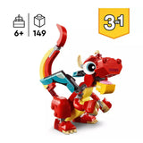 LEGO Creator 3in1 Red Dragon Toy with Animal Figures 31145
