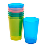 Sainsbury's Home Pack of 8 Reusable Recyclable Bright Plastic Cups