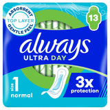Always Ultra Day Sanitary Towels Normal Size 1 Pads x13