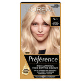 L'Oreal Paris Preference Permanent Hair Dye Oslo Viking light Ash Blonde 9.1