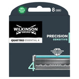 Wilkinson Sword Quattro 4 Men's Razor Blades Refills x8