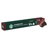 Starbucks Italian Style Roast By Nespresso Dark Roast Coffee Capsules, 56g Tube of 10