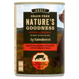 Sainsbury's Adult Nature's Goodness Beef with Chicken with Fruit & Vegetables in Jelly Wet Dog Food 390g
