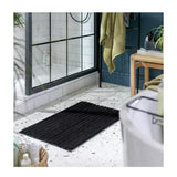 Habitat Ribbed Tufted Bath Mat - Black