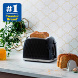 Russell Hobbs Honeycomb 2 Slice Black Plastic Toaster 26061
