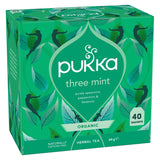 Pukka Organic Three Mint Home Compostable Herbal Tea Bags x40 64g