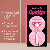Wilkinson Sword Quattro for Women Rose Gold Razor Handle + 5 Blades