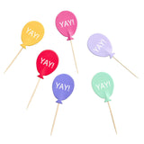 Sainsbury's Home Pack of 6 Balloon Shaped Cupcake Toppers