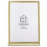 Habitat Reeded Glass Frame on Stand - Gold - 4x6"