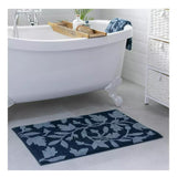 Habitat Botanical Bath Mat - Navy