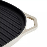 Habitat Large Cast Iron Grill Pan - Cream