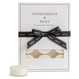 Habitat Luxe Pack of 12 Clear Cup Tealights - Pomegranate & Baies