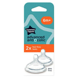 Tommee Tippee Advanced Anti-Colic Baby Bottle Teats, Breast-Like, Soft Silicone, Fast Flow, 6m+, Pack of 2 GOODS Boots
