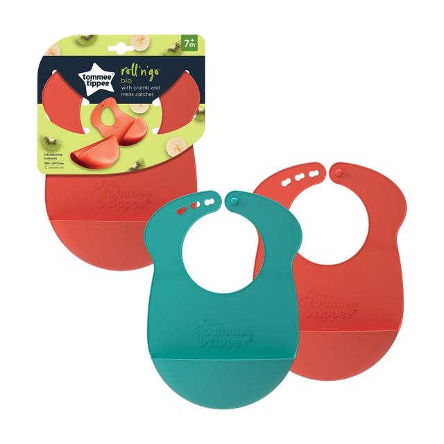 Tommee Tippee Roll n Go Bib 7mths+ 1 EACH Assorted Colours GOODS M&S